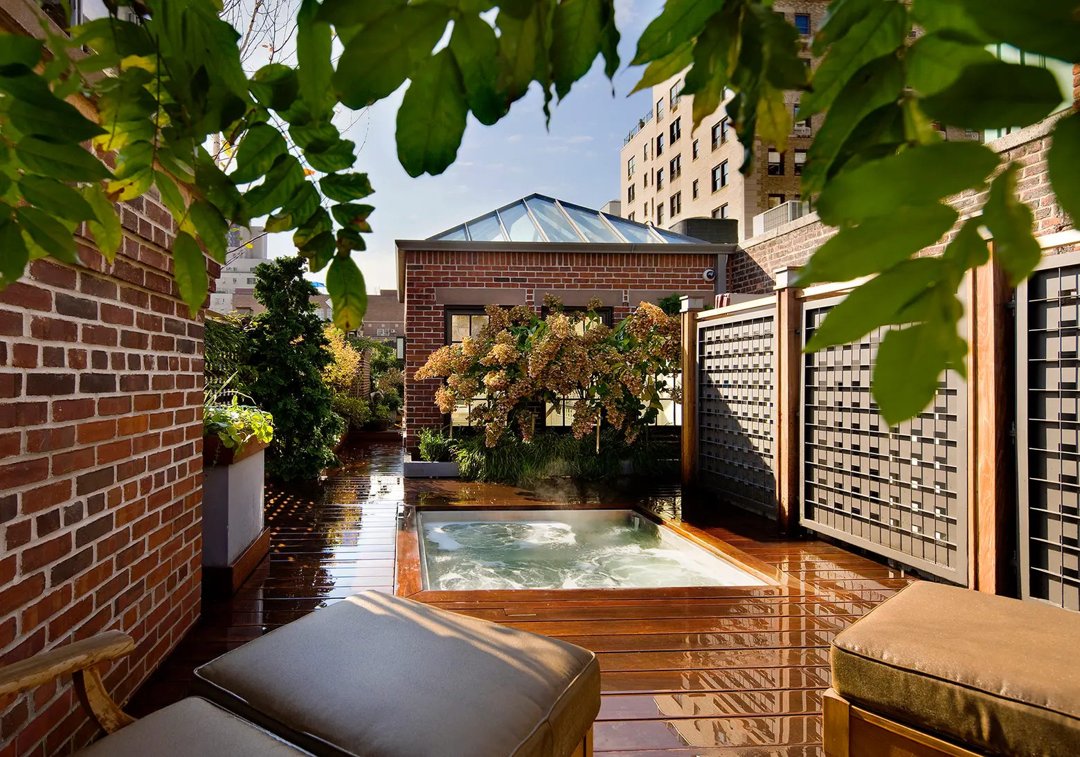 $16.5M Upper East Side townhouse has a magical roof garden with a mini pool