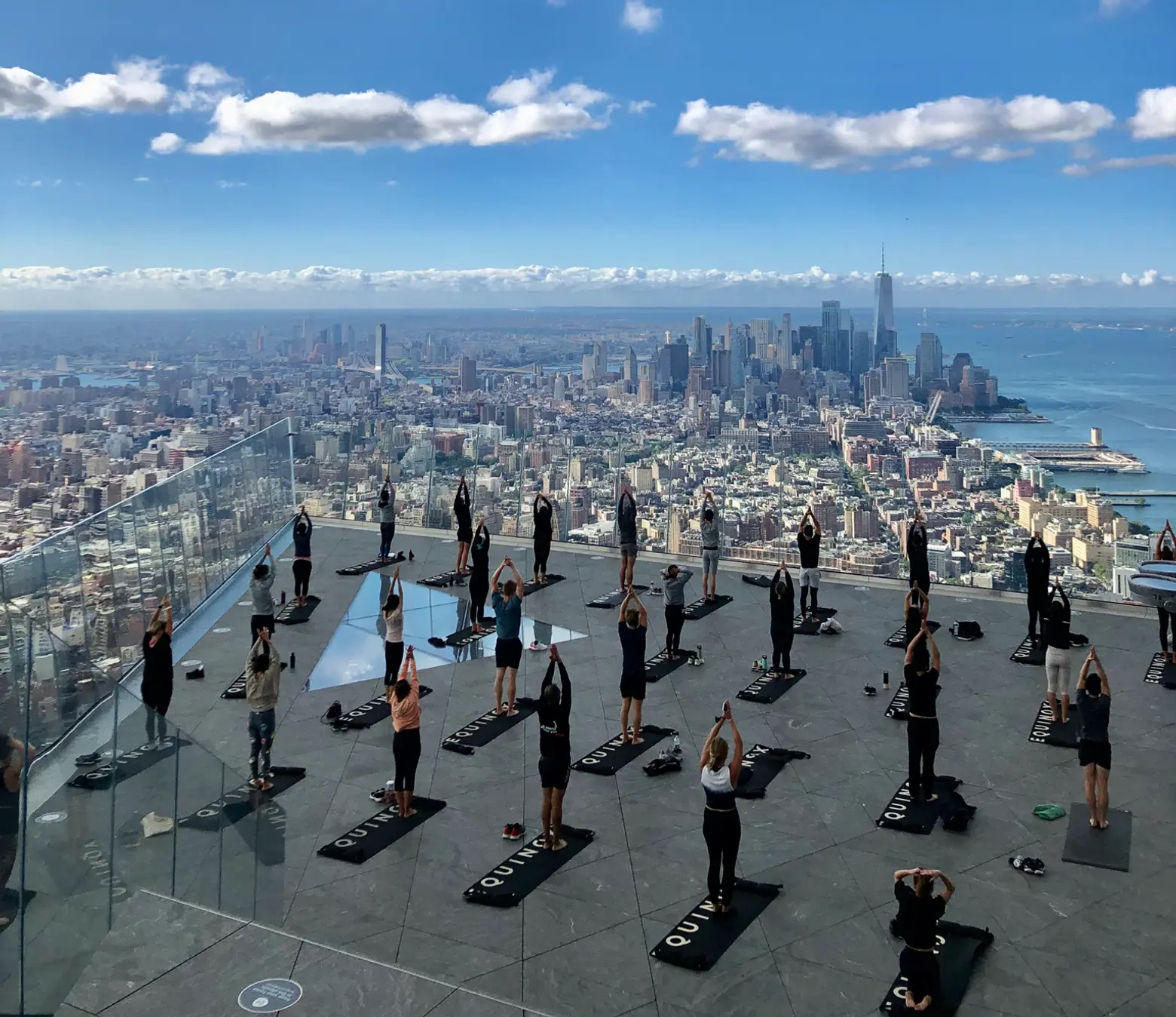 Take a yoga class 1,100 feet in the sky at Hudson Yards’ Edge