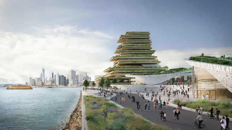 See the ambitious proposal for a climate change research center on Governors Island