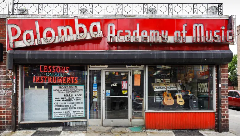 Help save the historic neon sign at the Bronx’s 64-year-old Palomba Academy of Music