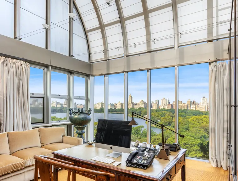 For $15M, this three-story UES penthouse is topped with a glass solarium