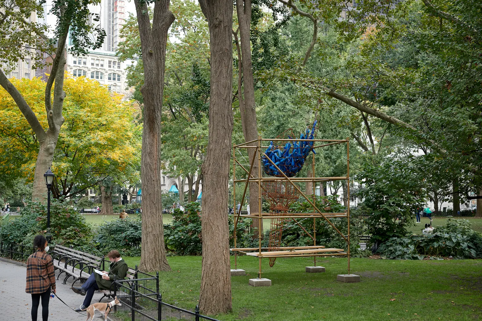New sculpture in Madison Square Park uses Lady Liberty’s torch to symbolize city’s struggles