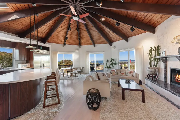 On Fire Island, an octagon-shaped home with bay views and two decks asks $1.78M