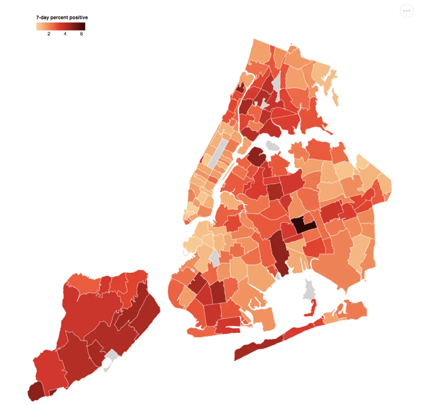 NYC releases map of positive COVID cases by ZIP code