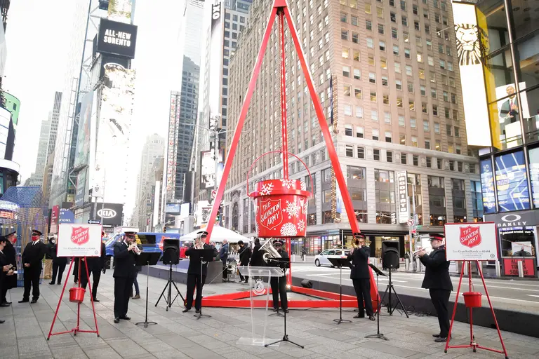 The Salvation Army unveils giant red kettle in NYC as need for support services remains high