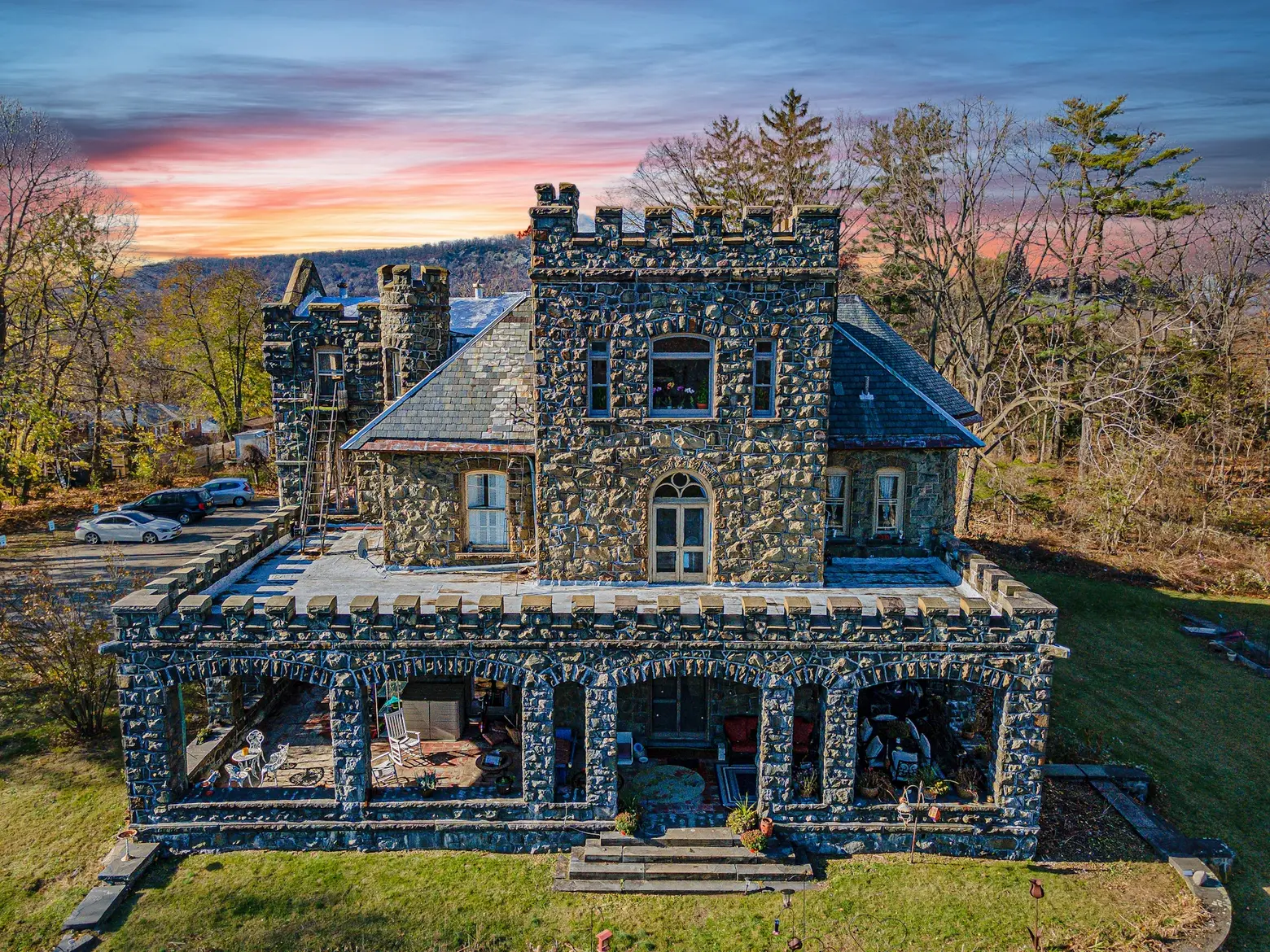 For $1.2M, a 19th-century Hudson Valley castle with Tiffany fixtures and river views