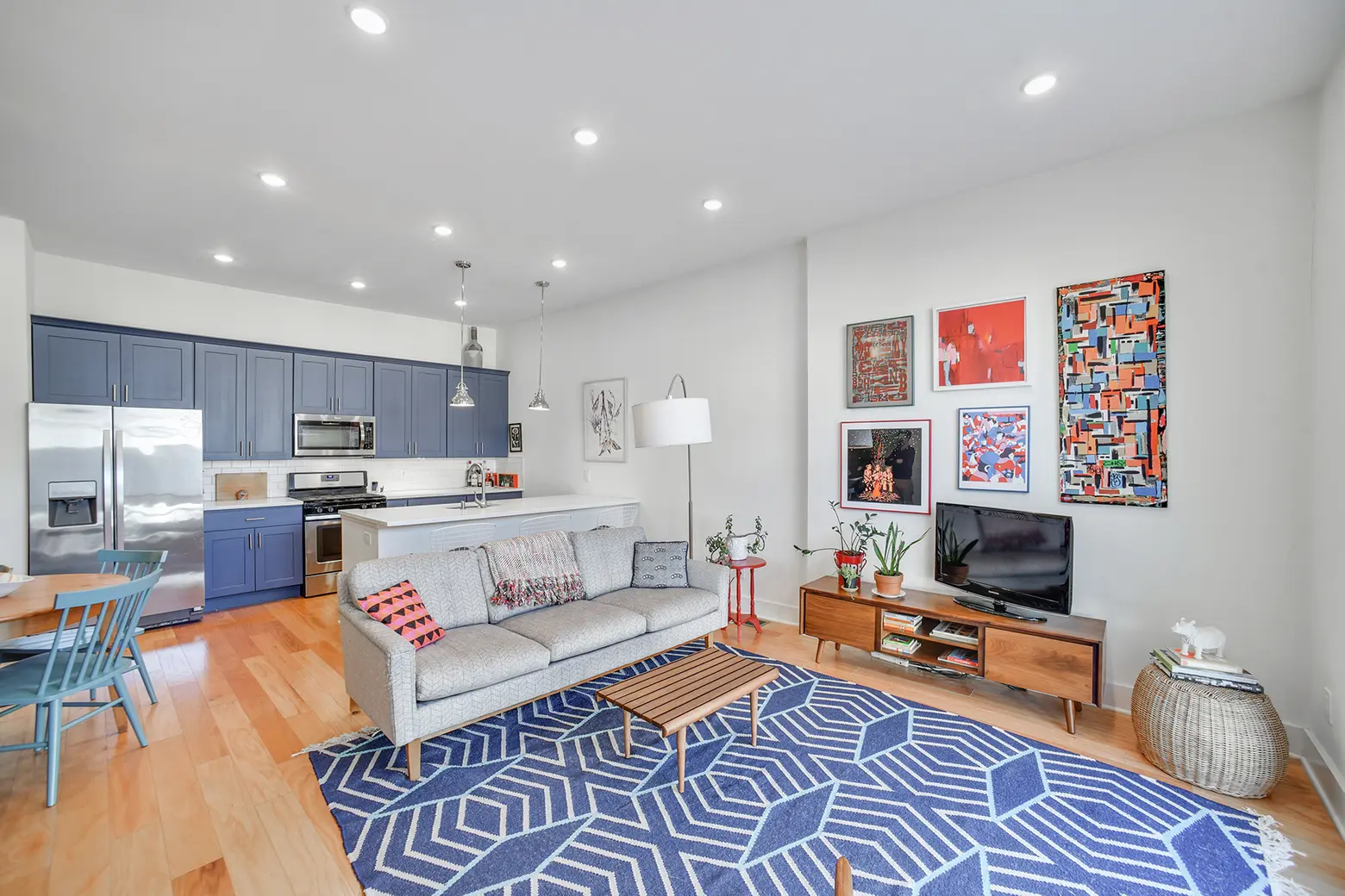 For just $620K, this modern Jersey City Heights condo has three bedrooms and private parking