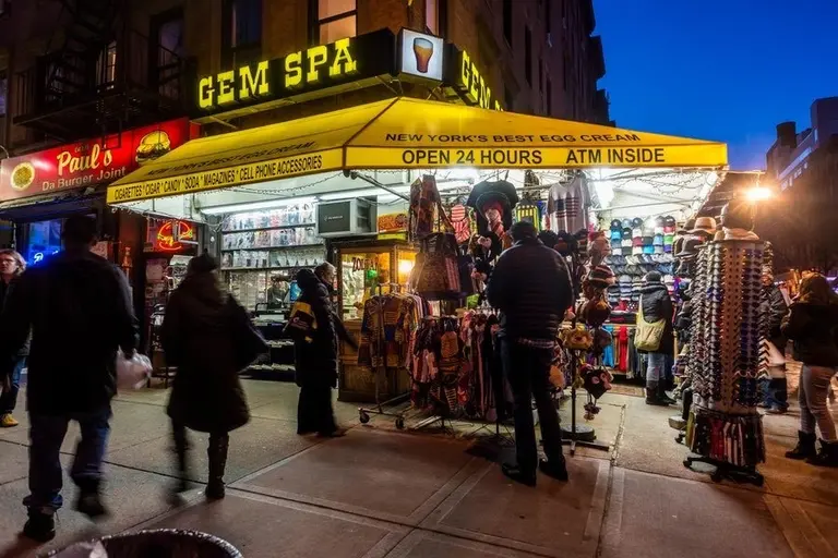 You can buy Gem Spa’s iconic storefront sign, egg cream machines