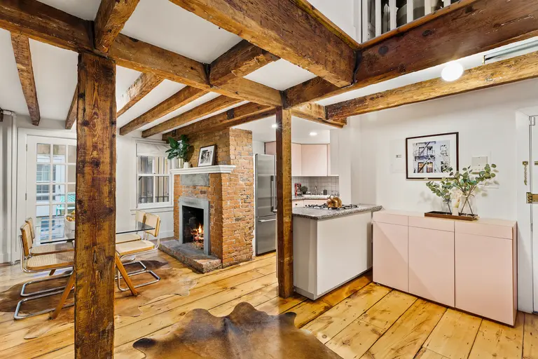 Brick and beams abound at this $1.75M Brooklyn Heights three-bedroom