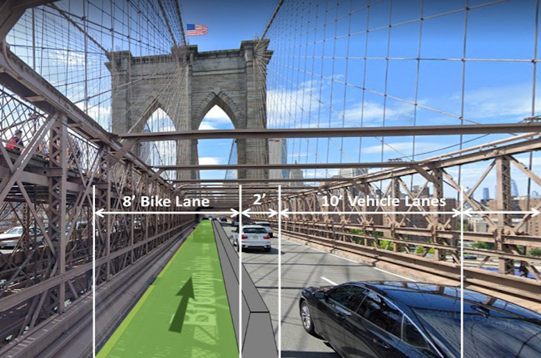 Bike lanes to replace car lanes on the Brooklyn and Queensboro