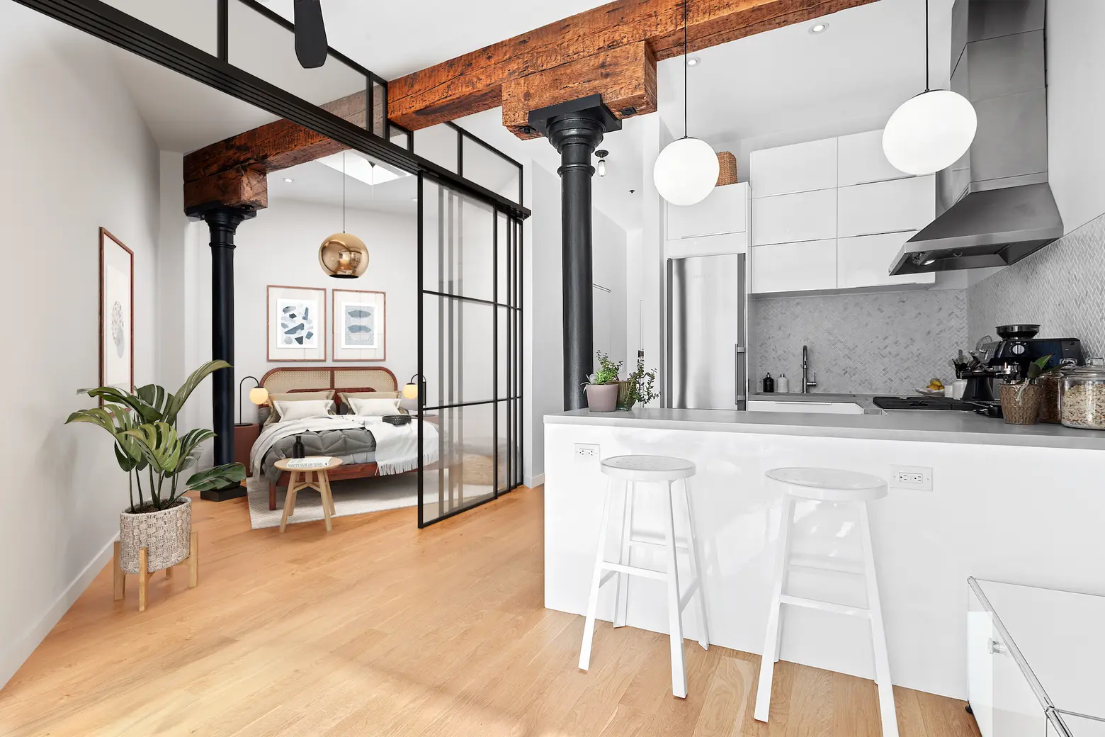 $925K Bleecker Street co-op mixes loft details with modern design