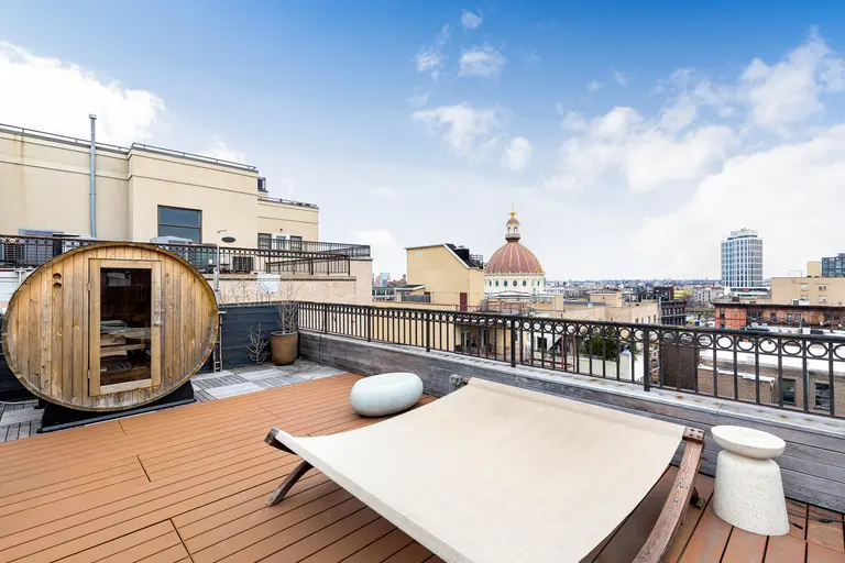 $2.7M Williamsburg penthouse has four outdoor spaces and a rooftop sauna
