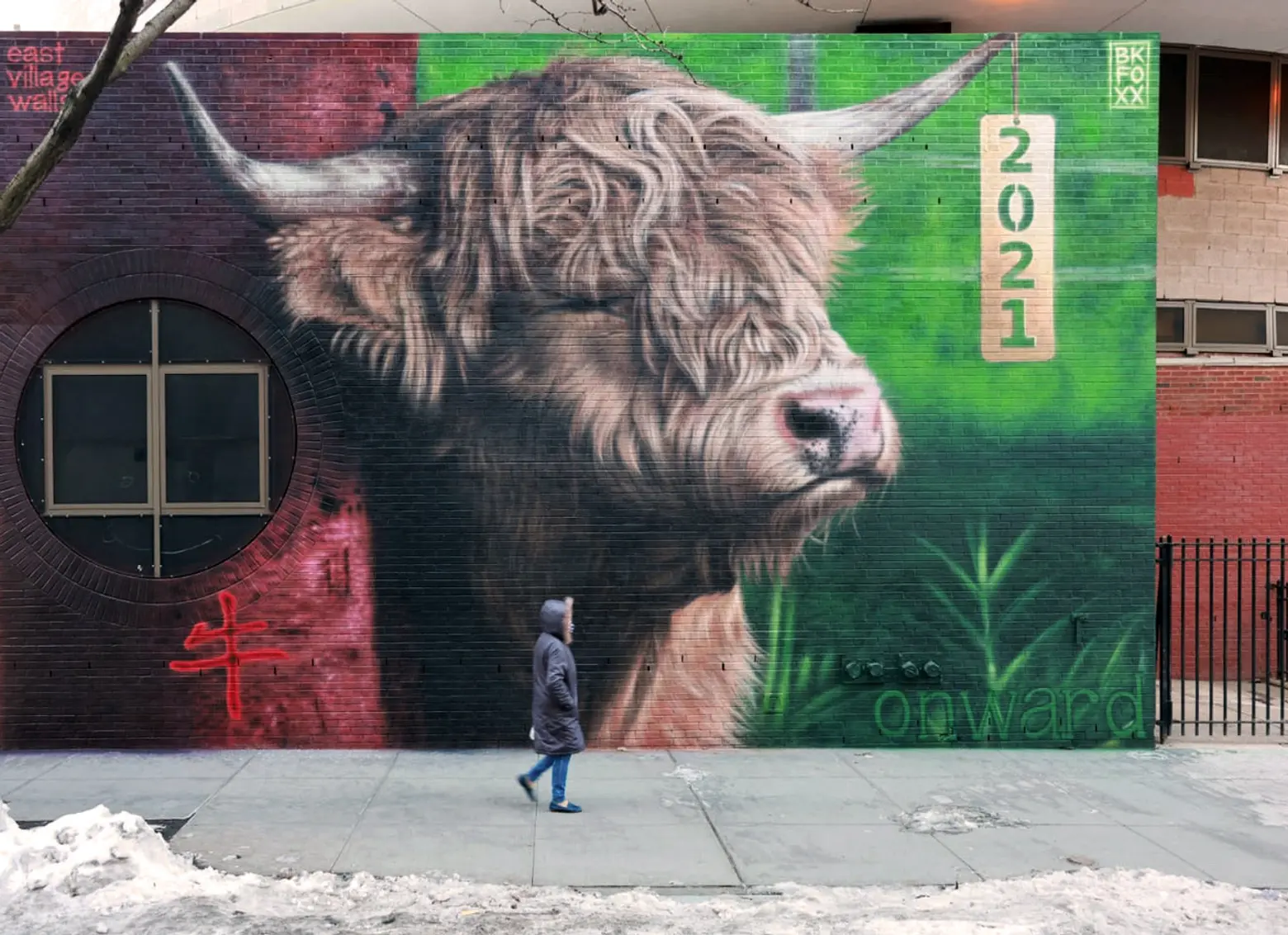 Artist BKFoxx debuts new Year of the Ox mural in Chinatown