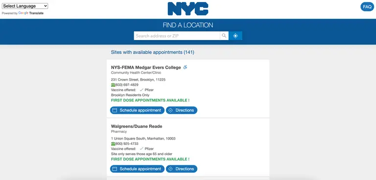 NYC updates vaccine website with real-time appointment availability