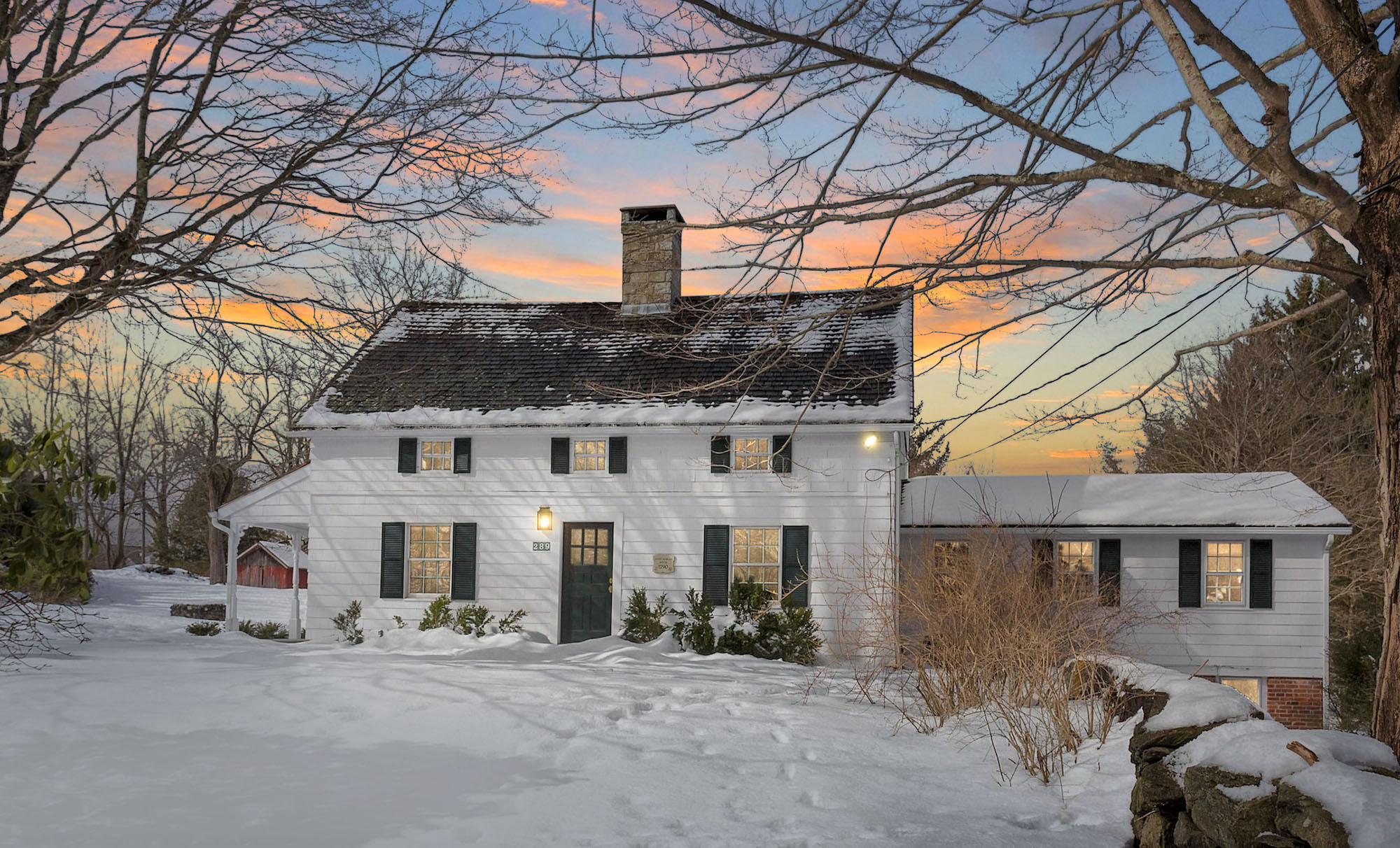 230-year-old Connecticut farmstead with original 18th-century 