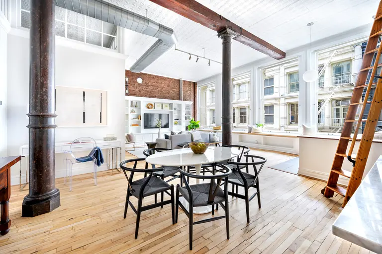 There are so many cast-iron details to love at this $2.5M Soho artist’s loft