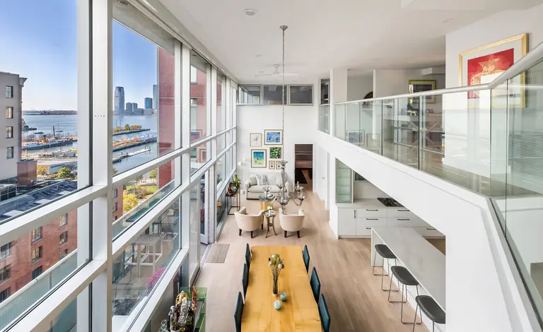 $4.75M Tribeca loft is a contemporary glass box with harbor views