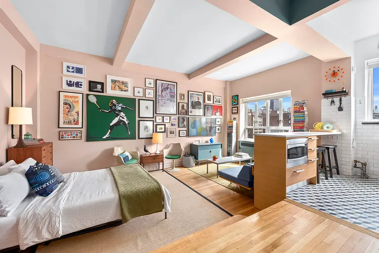 This retro Chelsea studio with an office nook is asking $550K