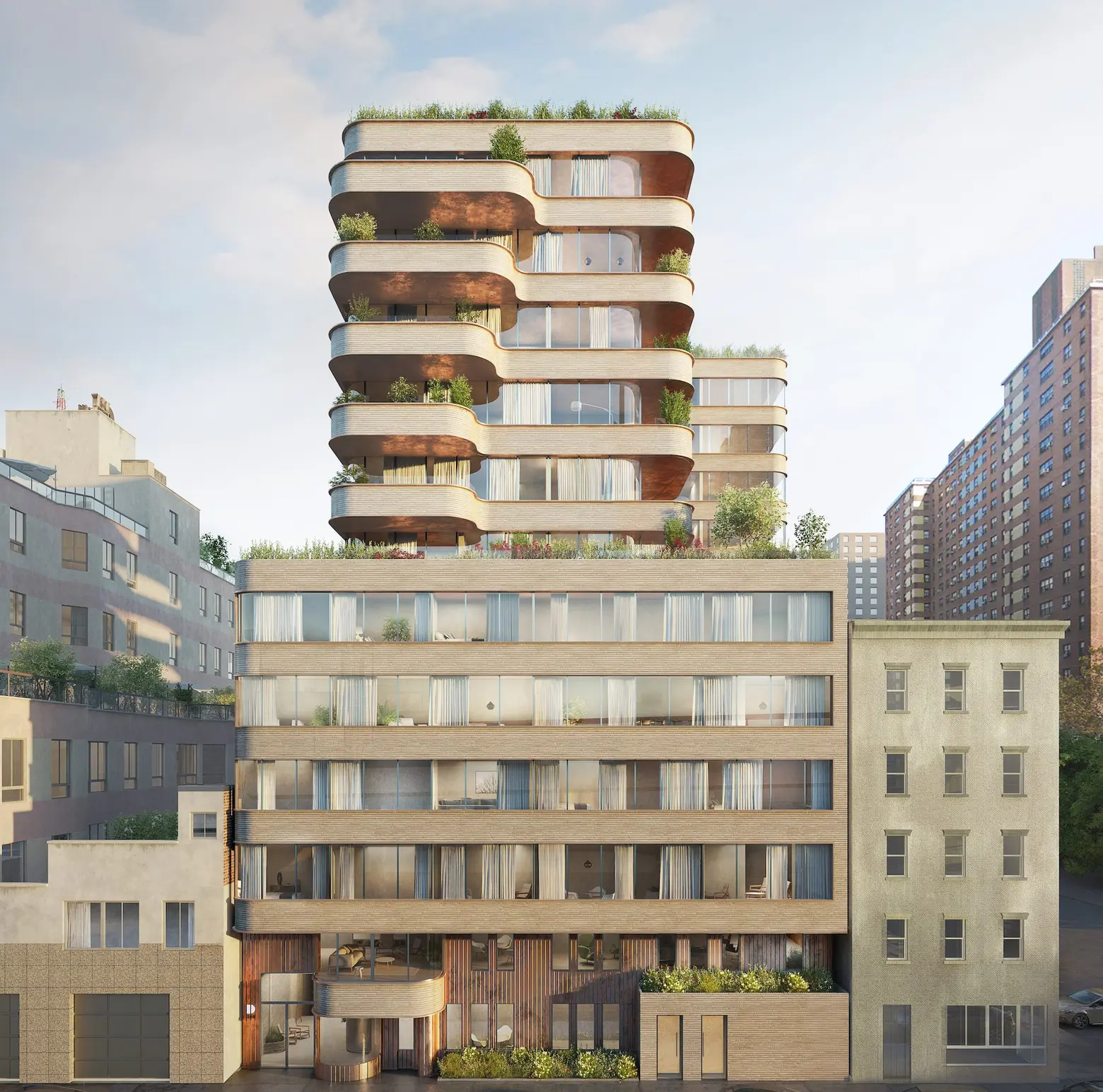 New details for ODA’s curvy condo tower on the Lower East Side