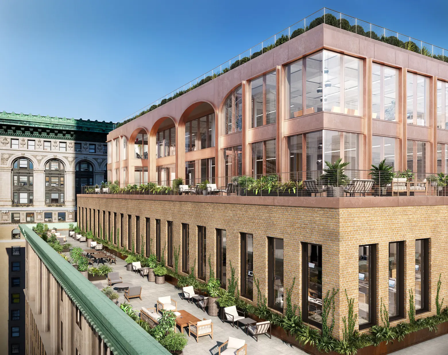 $350M redevelopment of century-old Textile Building reimagines office space with fresh air and greenery