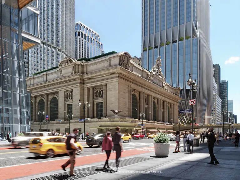 New renderings revealed for the 1,646-foot tower that may rise next to Grand Central