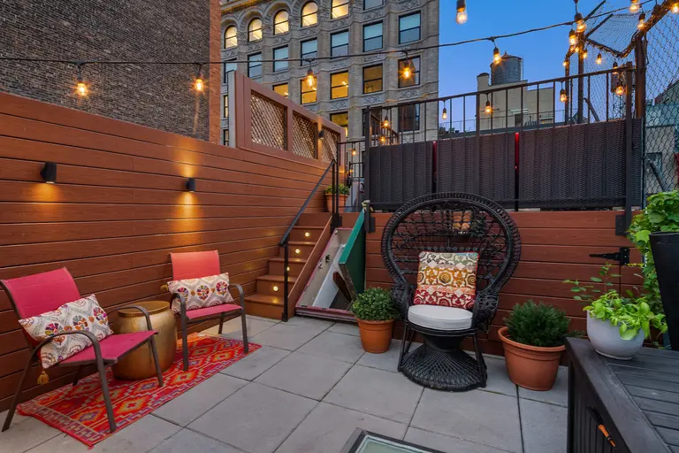 The two-level terrace is a private getaway at this $2.1M Greenwich Village co-op