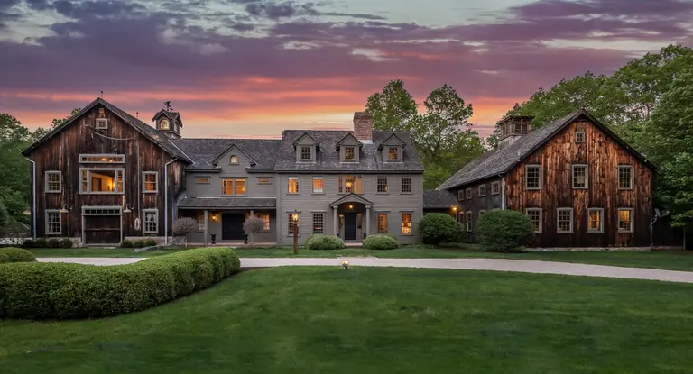 Asking $4.25M, this 17-acre Connecticut estate includes two transported Civil War-era barns