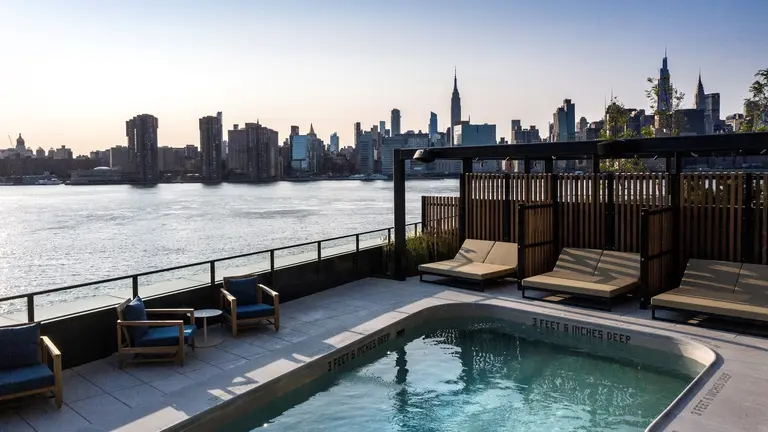 Greenpoint tower with outdoor pool opens lottery for 127 middle-income units, from $2,370/month