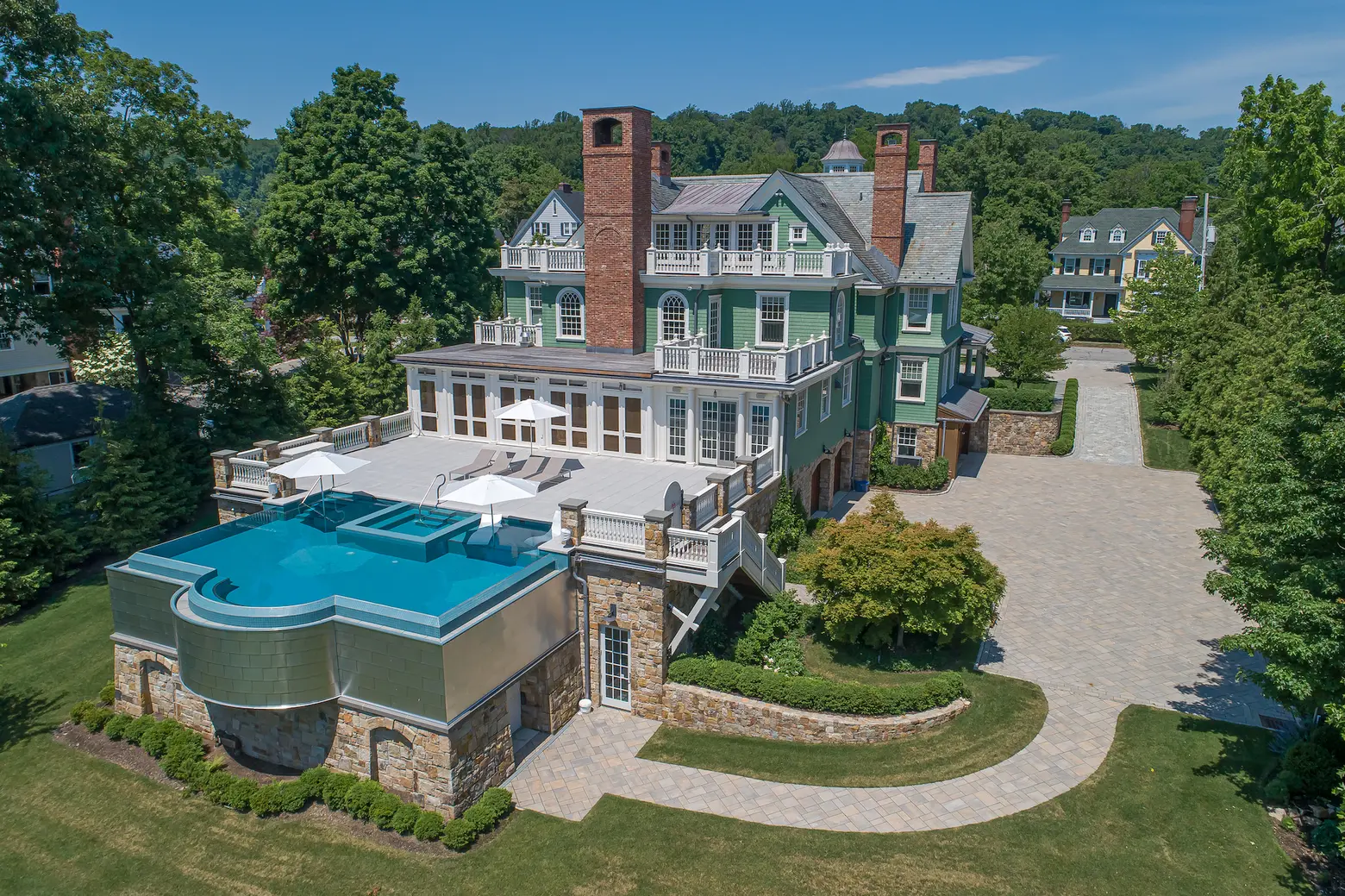 120-year-old Morristown NJ mansion has an indoor basketball court and infinity pool for $5.9M