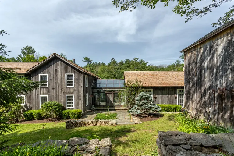 Contemporary Connecticut barn sits on 19 acres with views of the Catskills for $2.2M