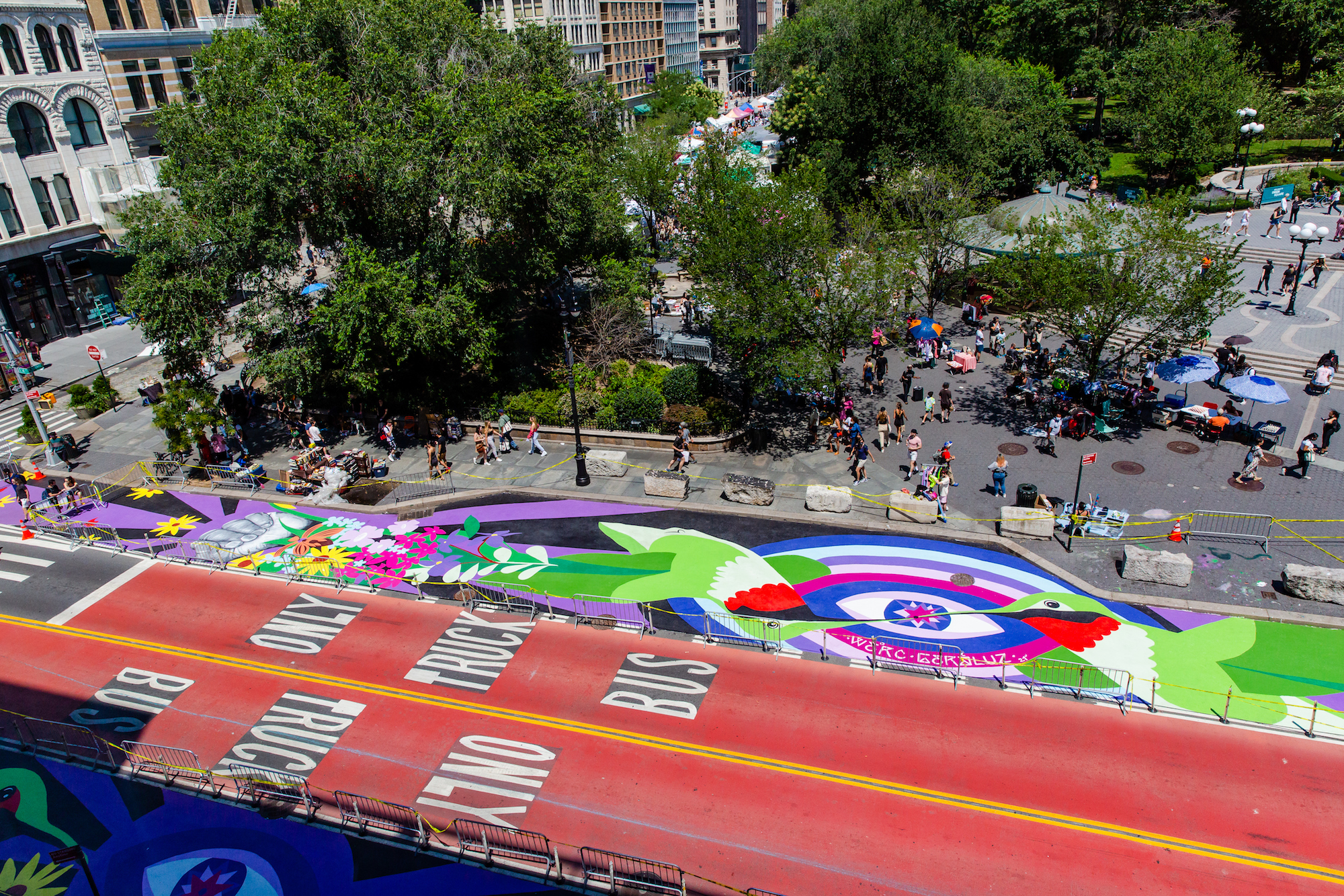 This Incredible Technicolor Street Mural Has Taken Over Doyers St