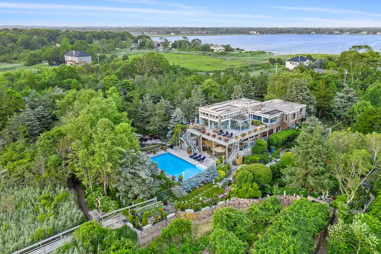 $7.25M bayside home on Long Island sits on 15 acres with themed gardens and a waterfront esplanade