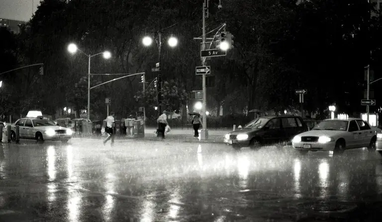 New York City had its rainiest hour ever on Saturday night