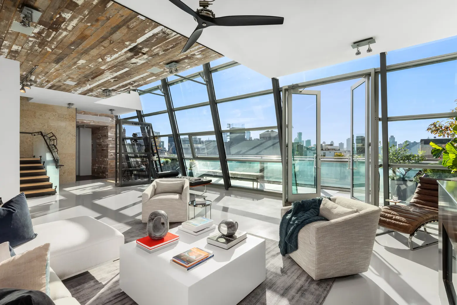 $10M Hudson Square penthouse has 1,650 square feet of terraces overlooking the river