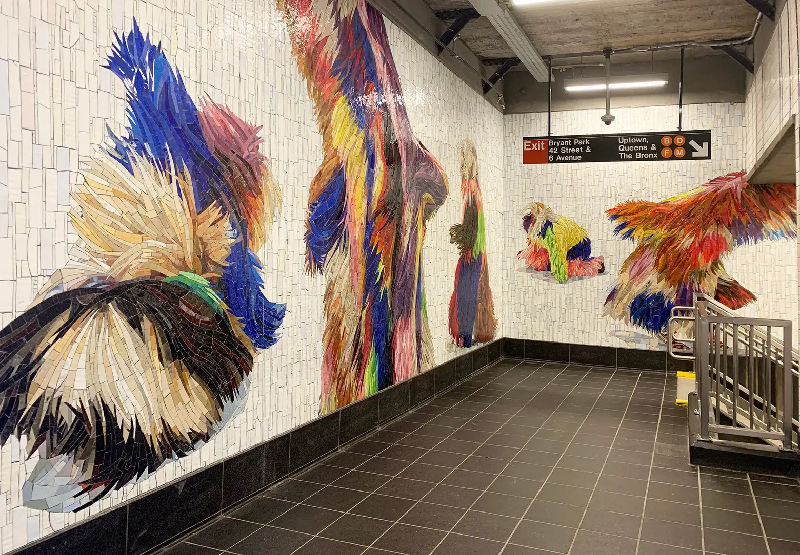 Colorful ‘Soundsuits’ mosaics by Nick Cave revealed at 42nd Street Shuttle passageway