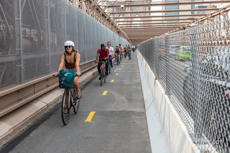 The Brooklyn Bridge bike lane is finally open