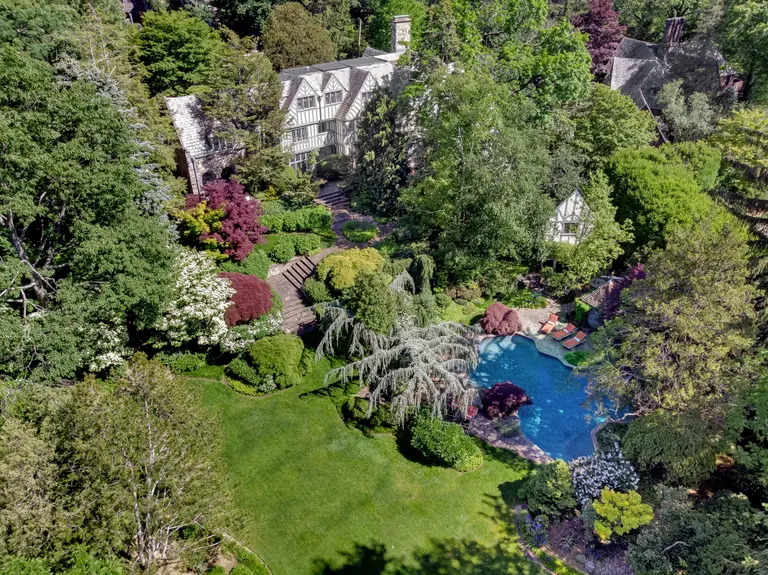 Asking $8.5M, this 100-year-old Bronxville mansion has magical gardens and grand Tudor interiors