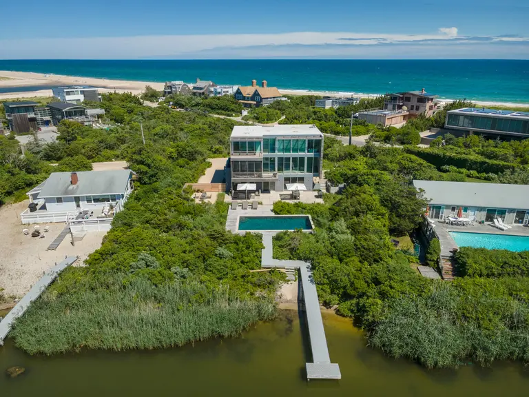 Asking $19.5M, this modern marvel in Water Mill was designed by a local Hamptons architect