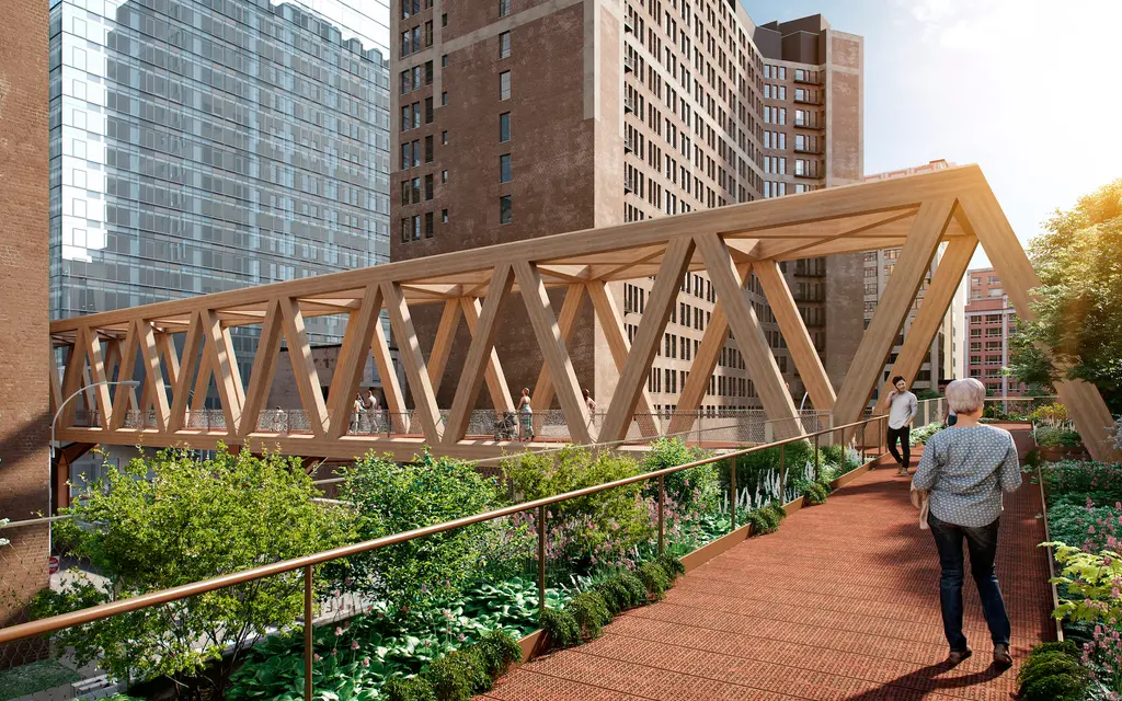 See the elevated pedestrian pathway that will connect the High Line to ...