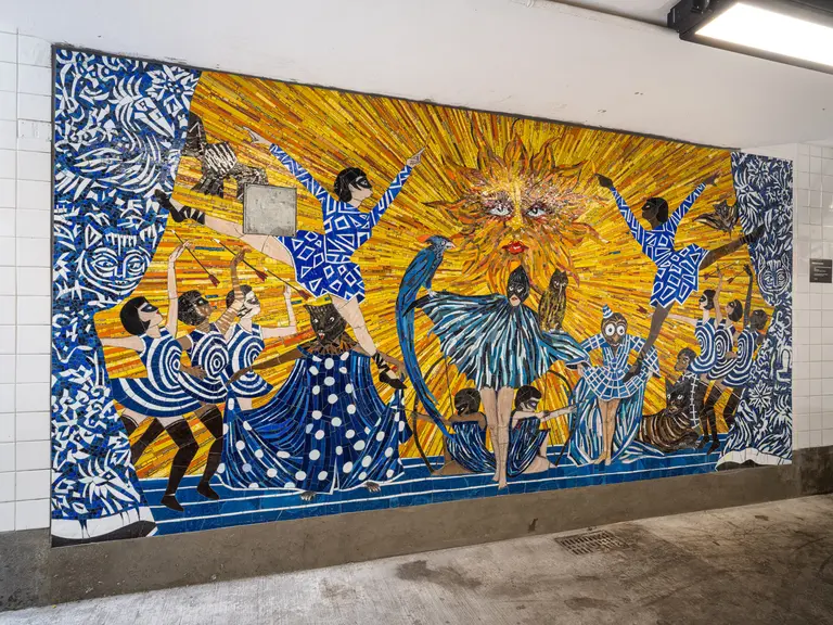 MTA unveils colorful new subway mosaics at Bedford and 1st Avenue L train stations