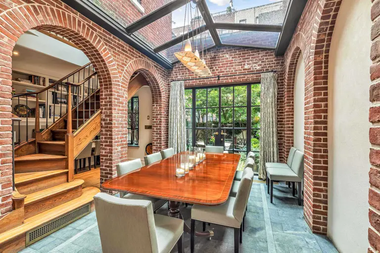 Asking $17.95M, this stately Carnegie Hill brownstone has a brick solarium and magical garden
