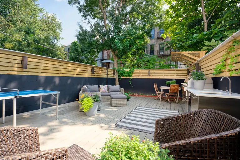 For $1.3M, this bright Bed-Stuy garden duplex has a dreamy back yard with an outdoor kitchen