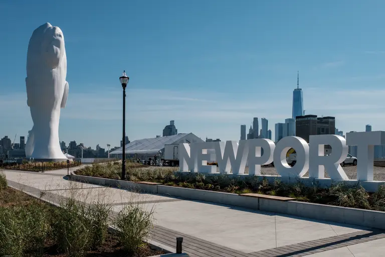 80-foot-tall sculpture and new public plaza unveiled on Jersey City’s waterfront