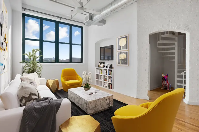 This $2M Bed-Stuy loft in a 1930s box factory has a huge terrace and sweeping views