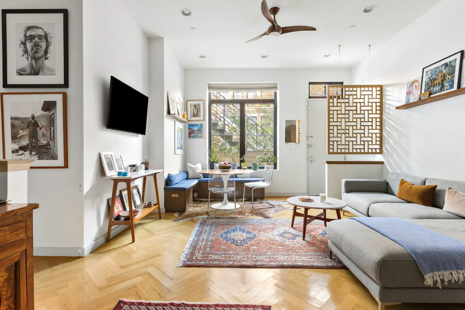 For $1.8M, a charming Clinton Hill duplex with a two-level backyard and a downstairs rec room
