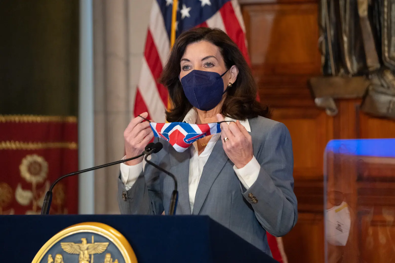 New York’s mask mandate is reinstated, for now