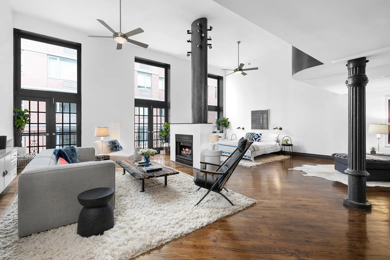 Live with or without walls in this $2.7M Chelsea duplex loft