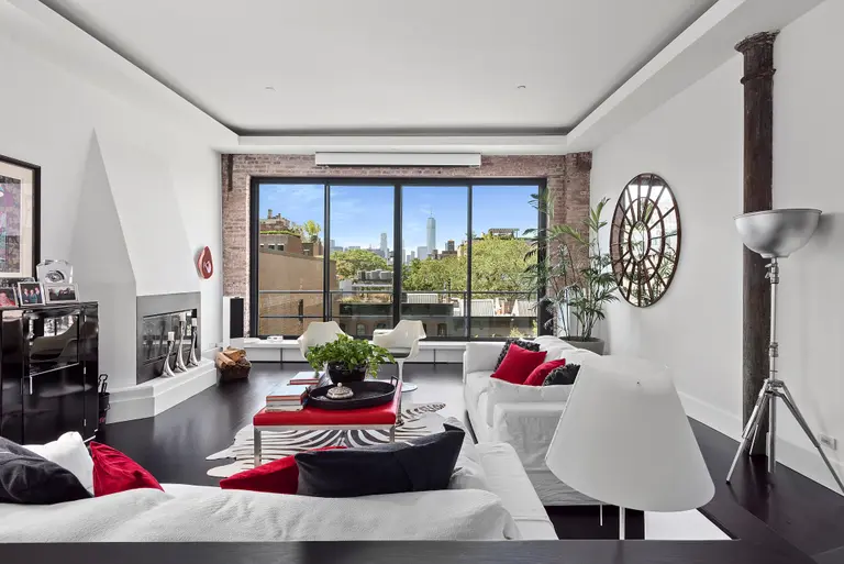 Screen films in your living room with the NYC skyline as a backdrop at this $3.85M Village penthouse