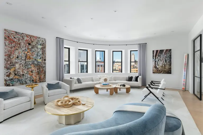 The contemporary curves of this $15.3M Village condo hold a family-sized home