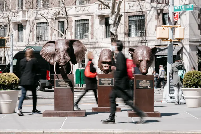 9 sculptures of the world’s most endangered animals unveiled in Greenwich Village